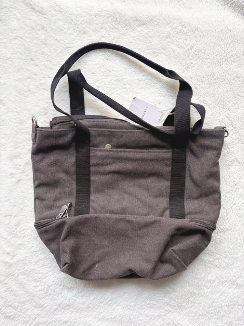 Lo & Sons Catalina Day Tote Midnight Ash Recycled Wash Canvas